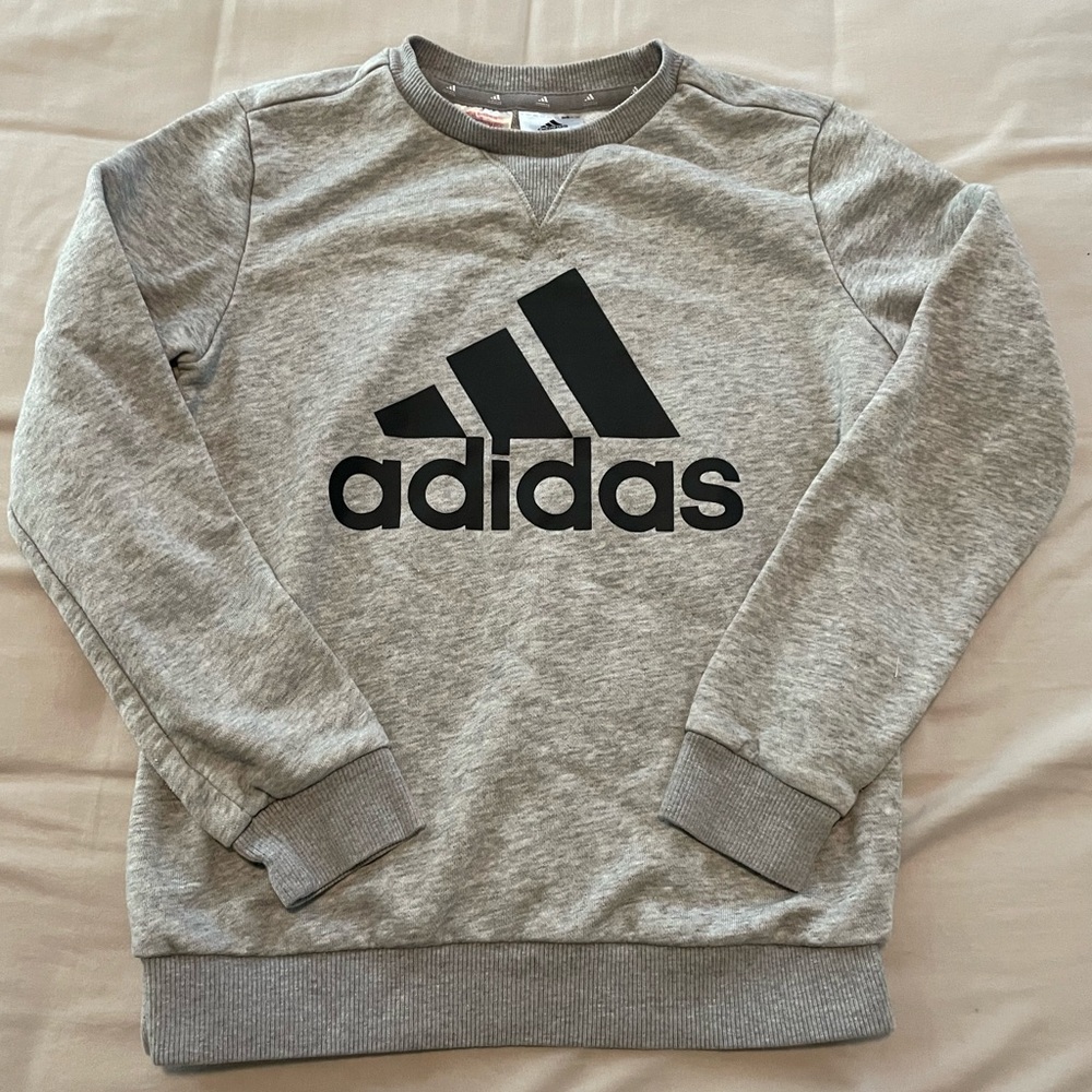 Adidas Gray Kids Sweatshirt Size S - Picture 1 of 4
